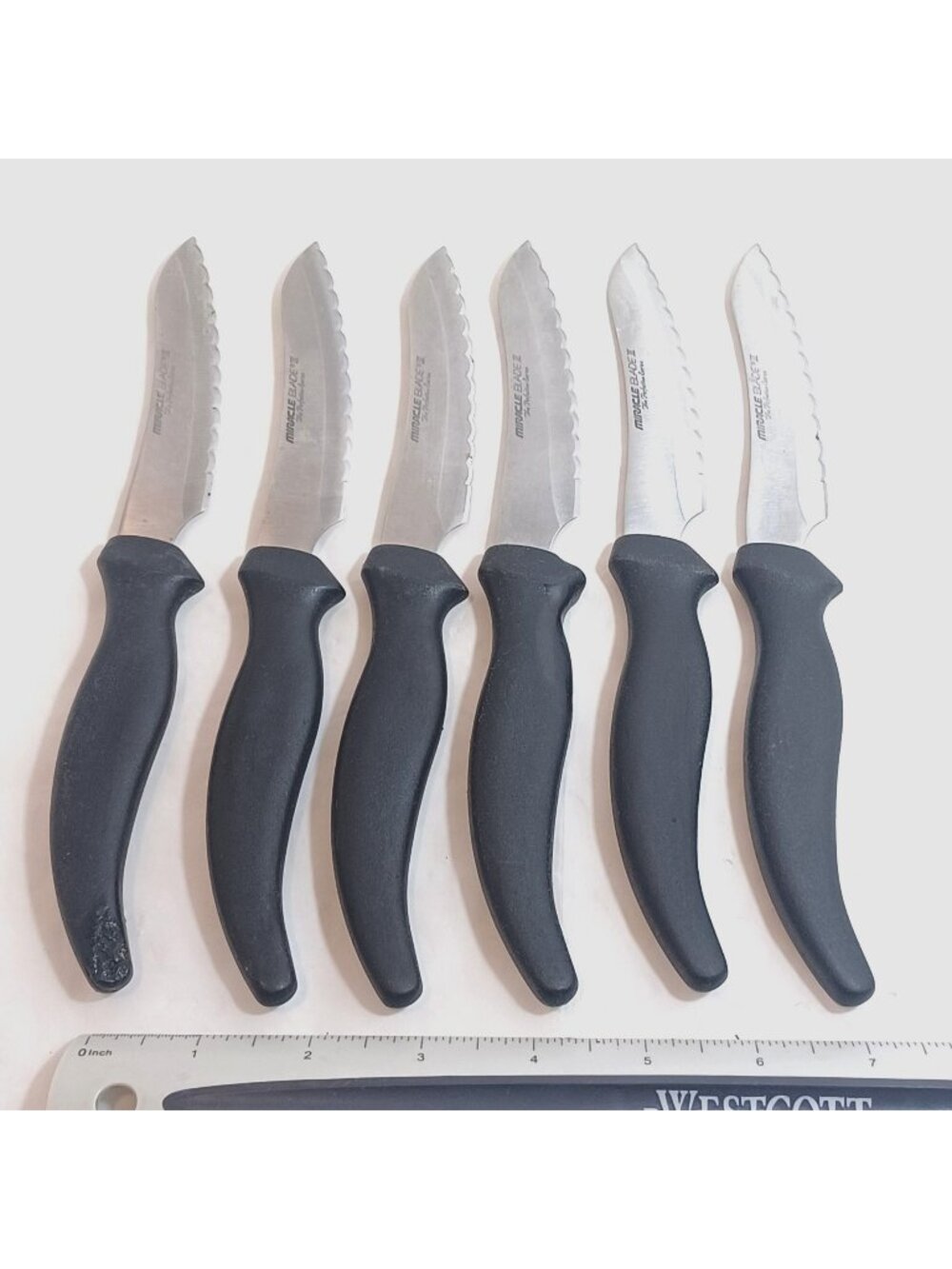Miracle Blade III Perfection Series 6 Stainless Steel Serrated Steak Knives set